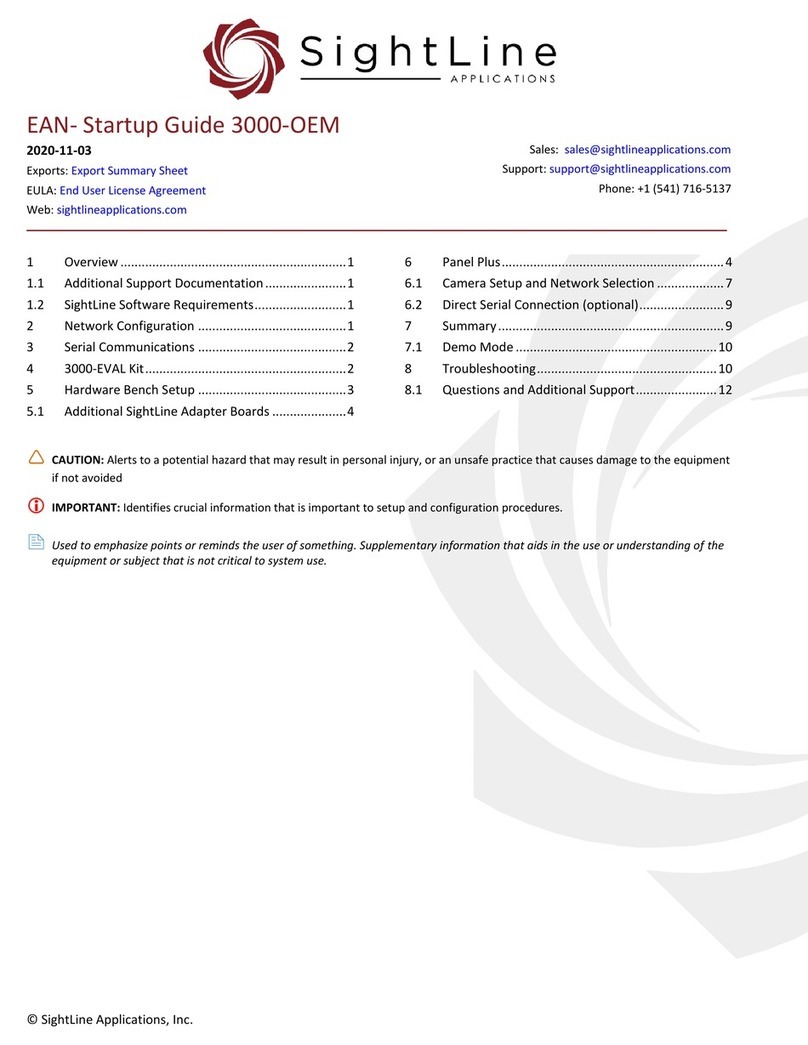 SightLine 3000-OEM Startup guide