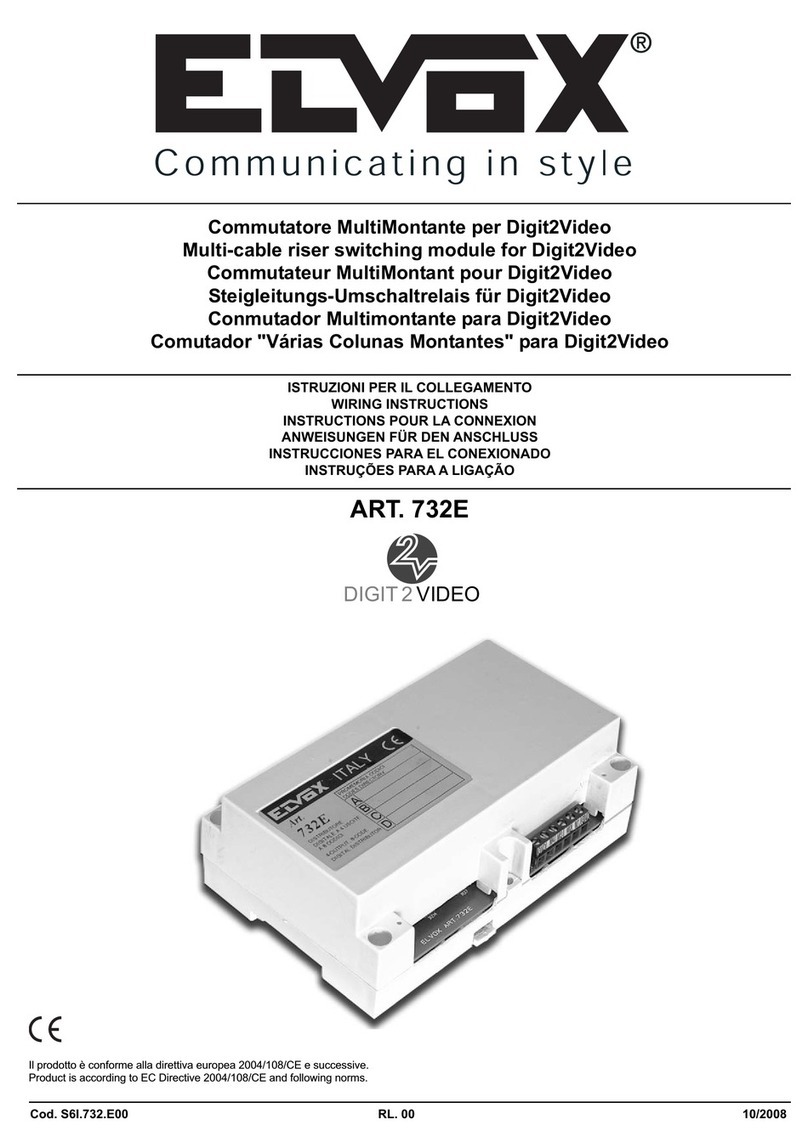Elvox 732E Wiring instructions