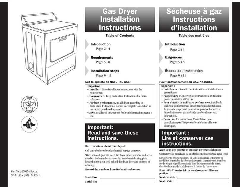 Whirlpool Gold GGW9868KL5 installation instructions
