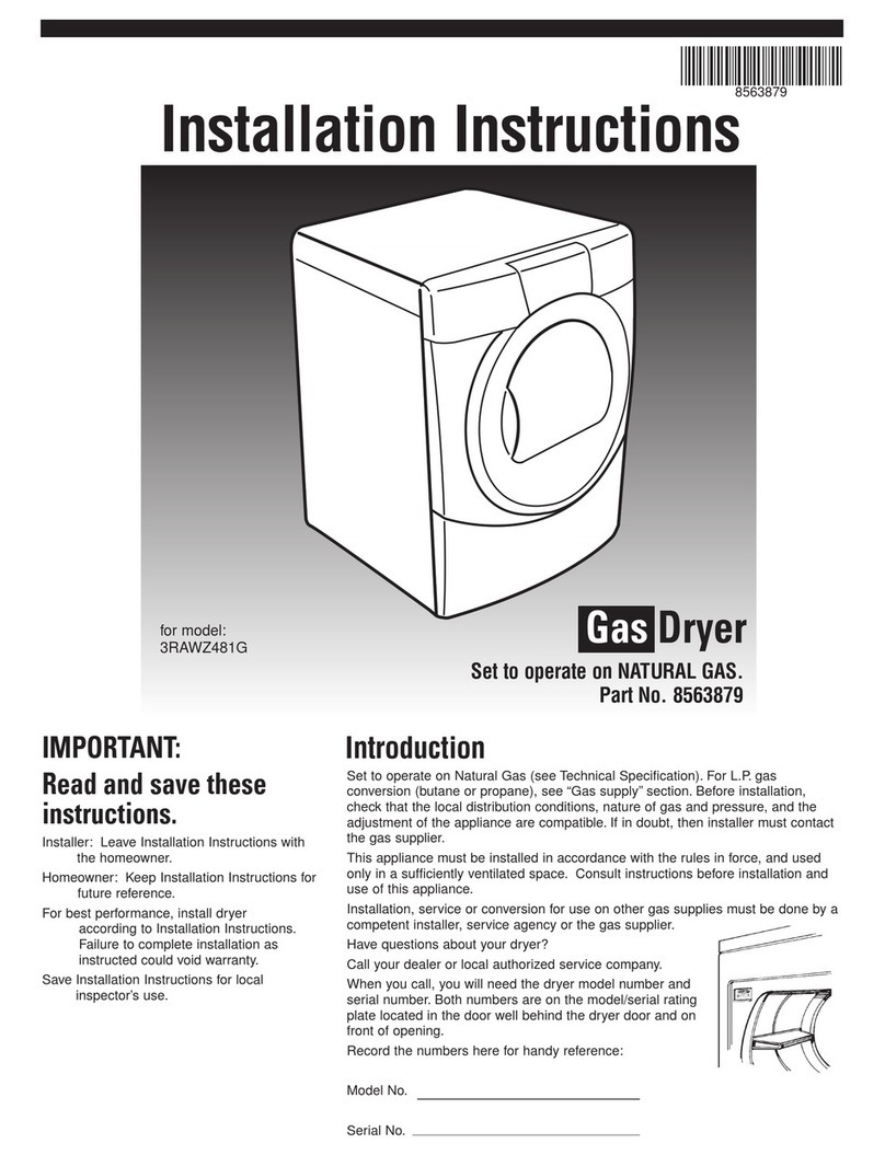 Whirlpool 3RAWZ481G installation instructions Whirlpool 3RAWZ481G installation instructions