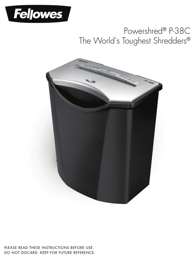 Fellowes Powershred P-38C User manual