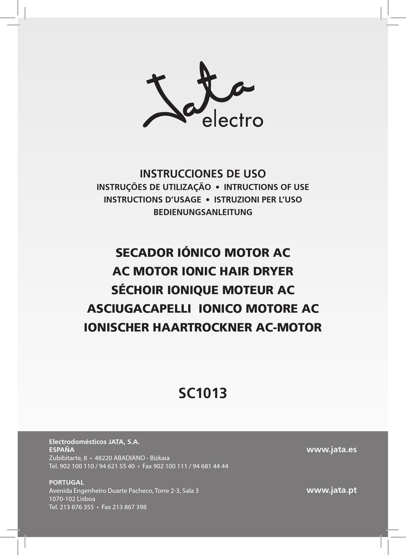 Jata electro SC1013 INTRUCTIONS OF USE