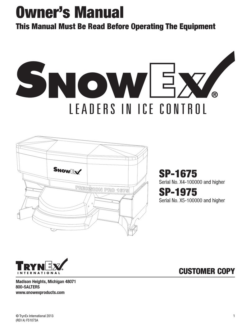 Trynex International SnowEx Precision Pro SP-1675 owner's manual
