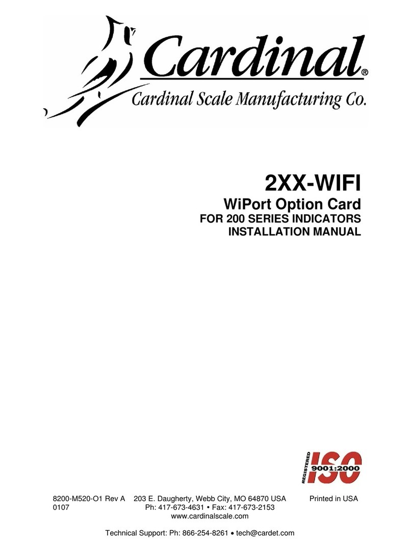 Cardinal 2XX-WIFI User manual