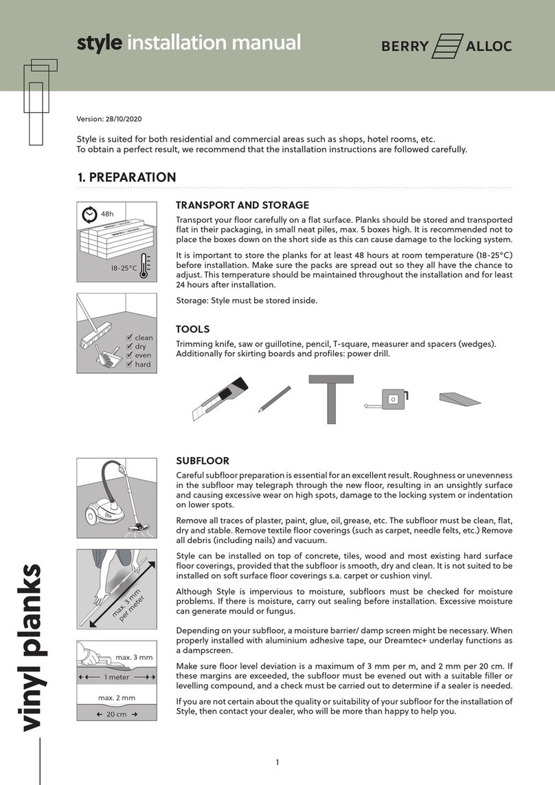 BERRY ALLOC style User manual
