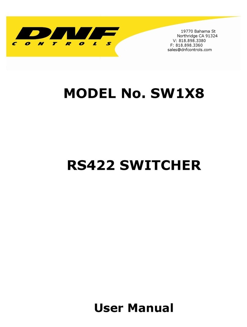 DNF Controls SW1X8 User manual