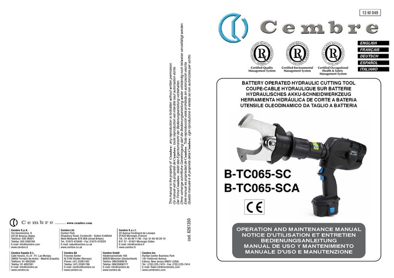 Cembre B-TC065-SC User manual Cembre B-TC065-SC User manual