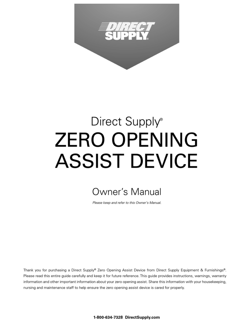 Direct Supply ZERO OPENING ASSIST owner's manual Direct Supply ZERO OPENING ASSIST owner's manual