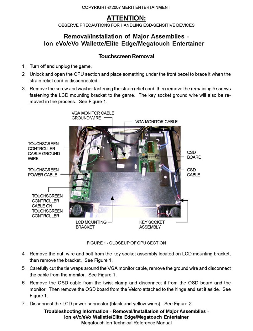Merit Megatouch Entertainer User manual