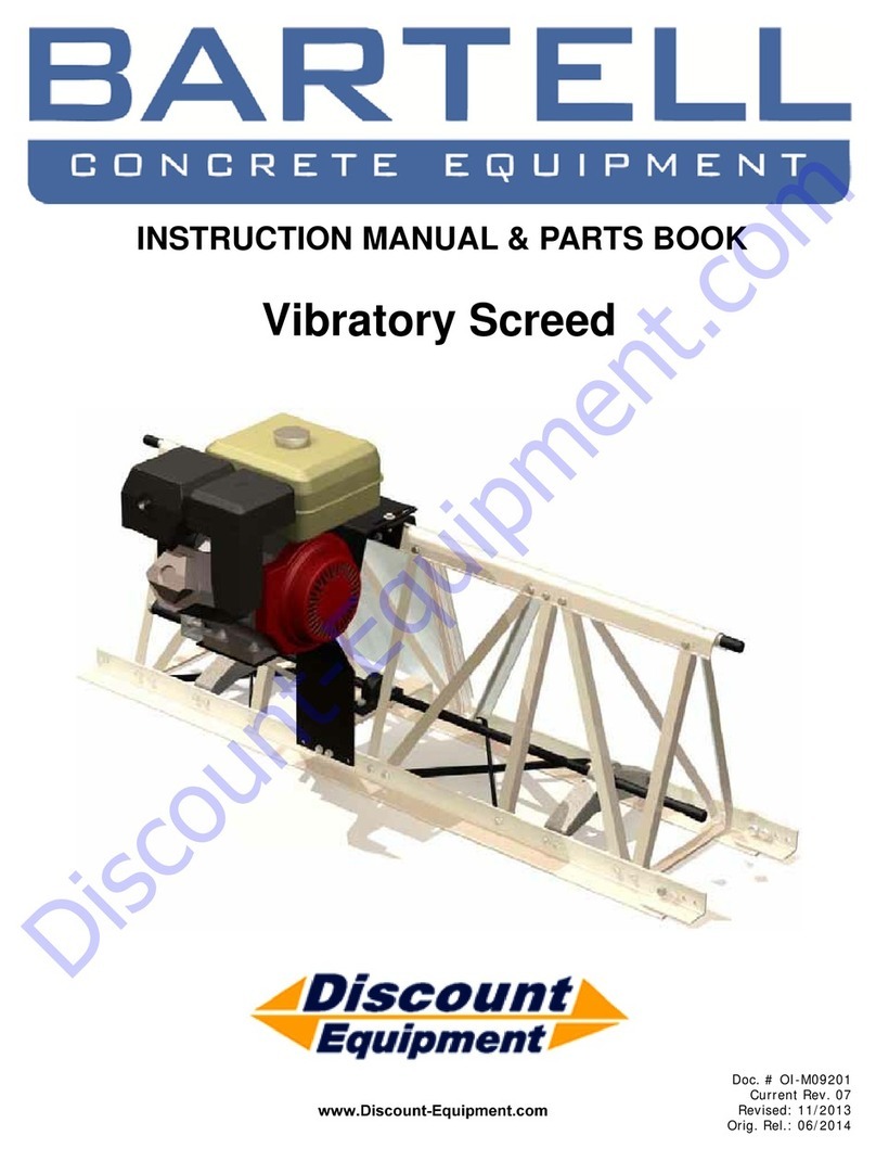 BMI Screed Instruction	 manual & parts book