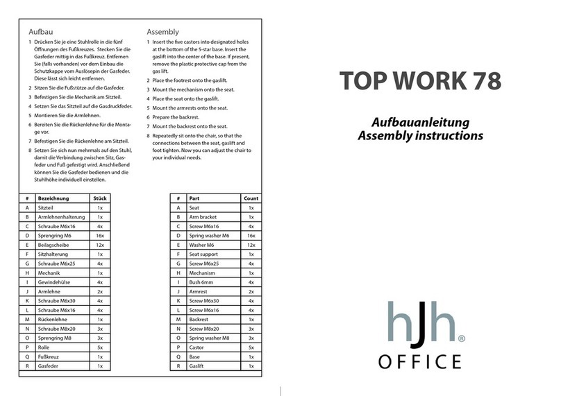 HJH office TOP WORK 78 Assembly instructions