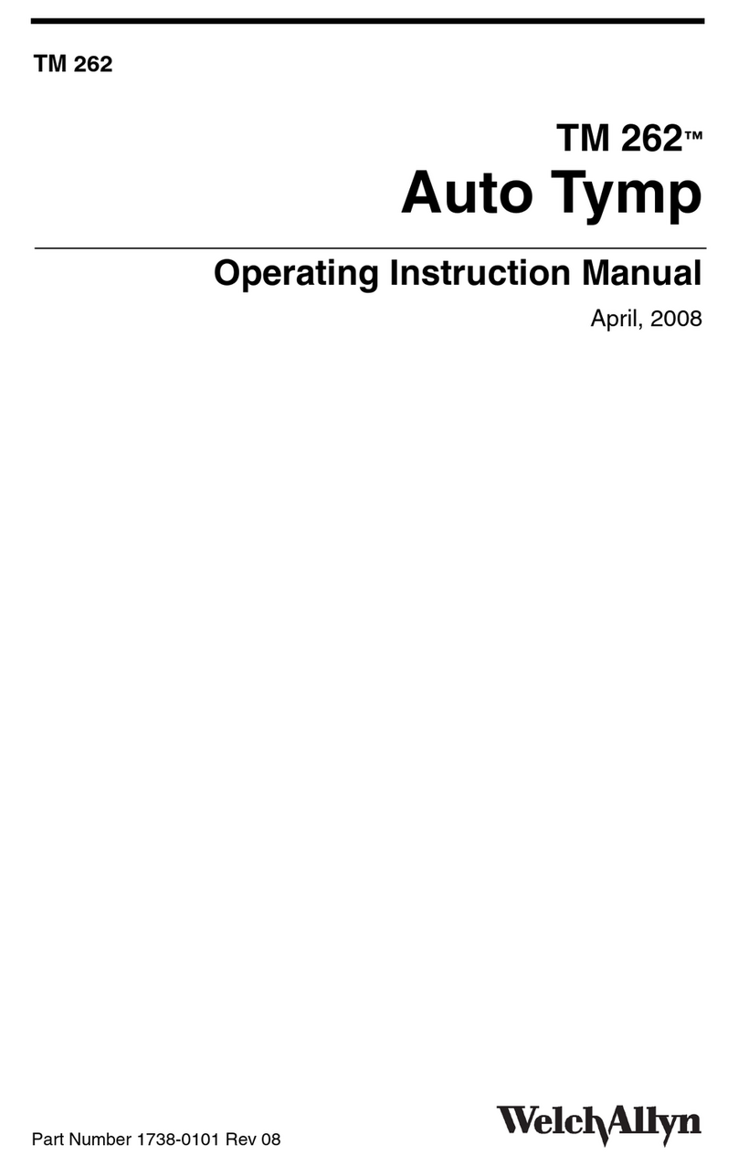 Welch Allyn TM 262 Operating instructions manual Welch Allyn TM 262 Operating instructions manual