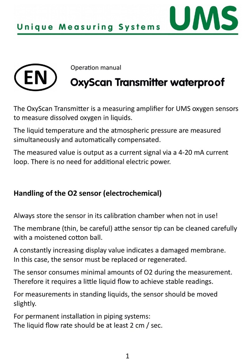 UMS OxyScan Transmitter waterproof Operation manual
