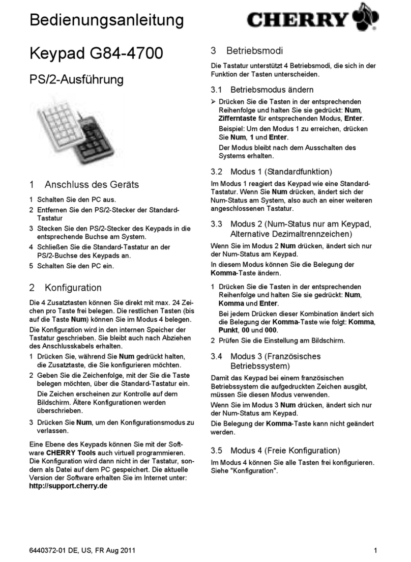 Cherry G84-4700 PS/2 user manual