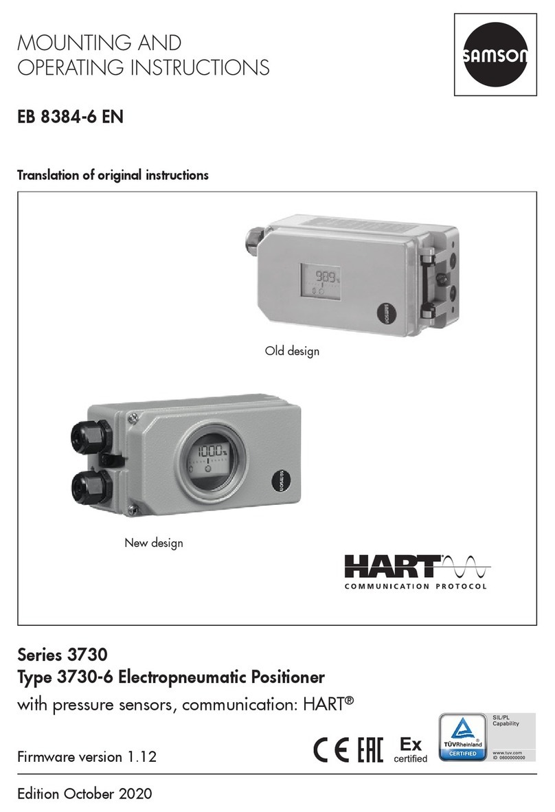Samson 3730 Series Mounting and operating instructions Samson 3730 Series Mounting and operating instructions