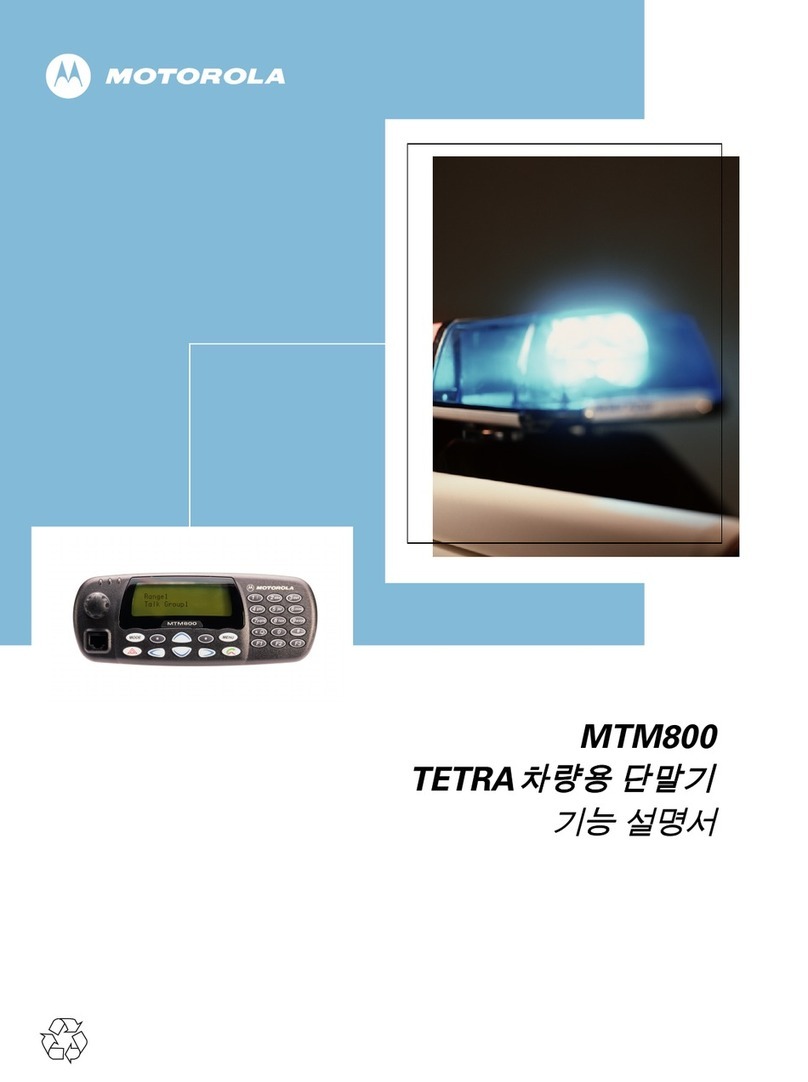 Motorola TETRA MTM800 User manual