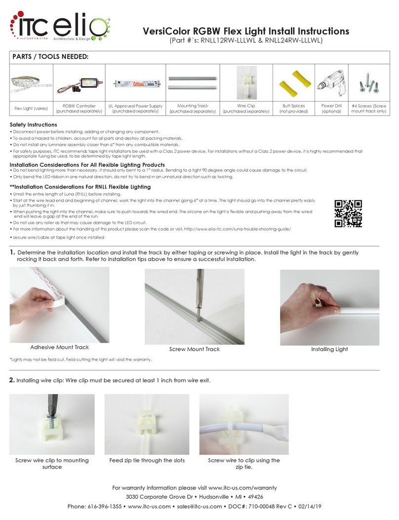 ITC elio VersiColor RNLL12RW-LLLWL Install instructions