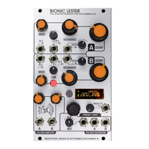 Industrial Music Electronics BIONIC LESTER MARK III Operation manual
