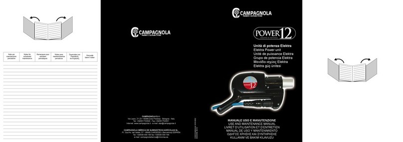 CAMPAGNOLA POWER 12 Use and maintenance manual