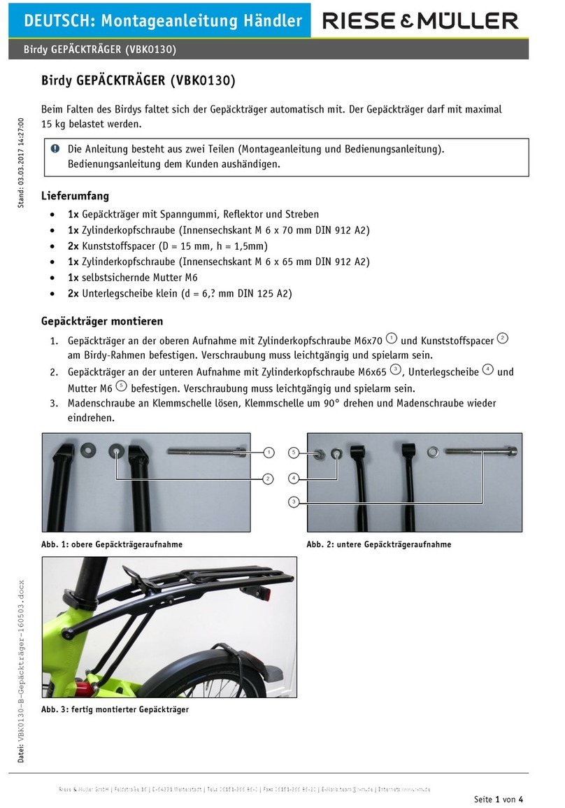 riese und müller VBK0130 owner's manual
