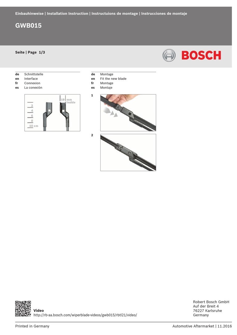 Bosch GWB015 Installation instruction