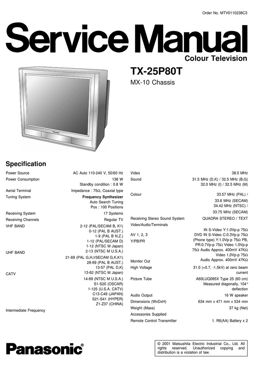 Panasonic TX-25P80T User manual Panasonic TX-25P80T User manual