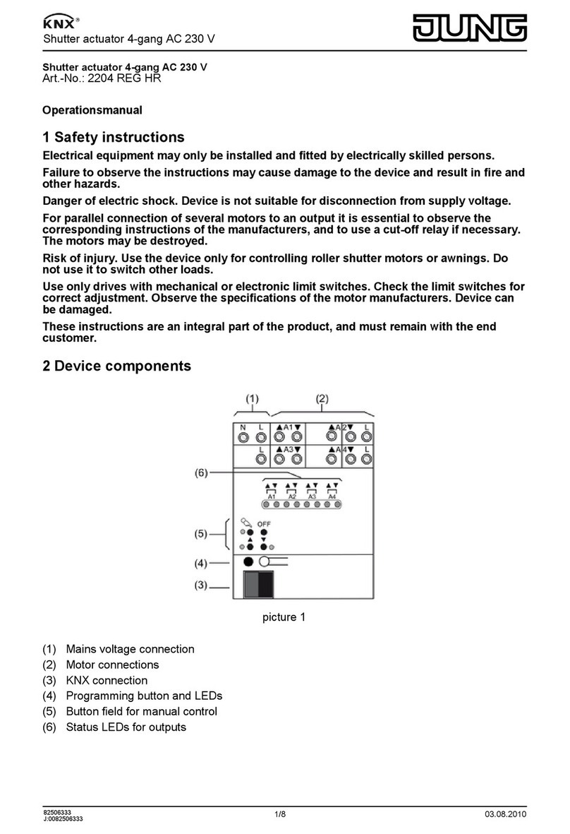 Jung 2204 REG User manual Jung 2204 REG User manual