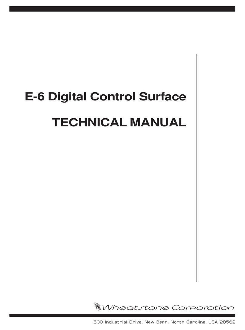 Wheatstone Corporation E-6 User manual
