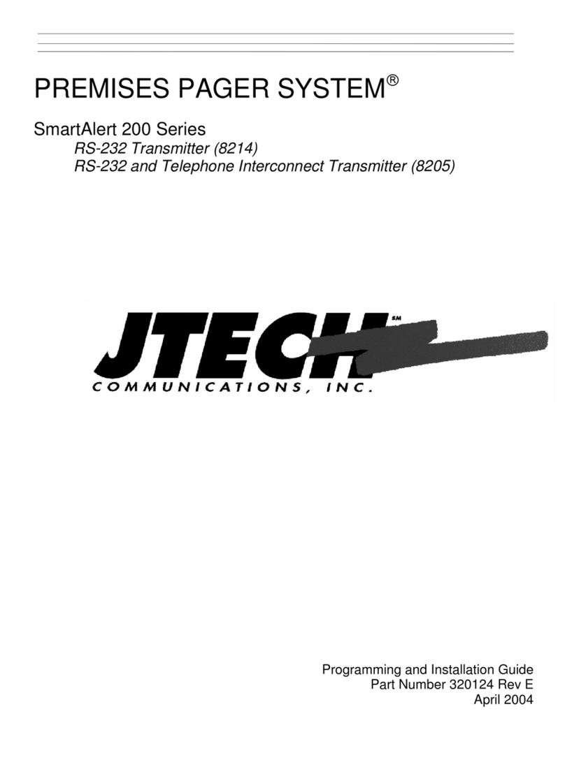 J-TECH PREMISES PAGER SYSTEM SmartAlert 200 Series manual J-TECH PREMISES PAGER SYSTEM SmartAlert 200 Series manual