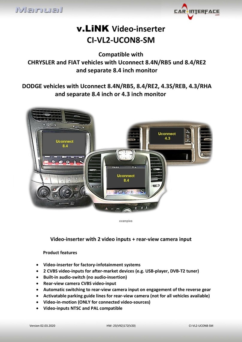 Car-Interface CI-VL2-UCON8-SM User manual Car-Interface CI-VL2-UCON8-SM User manual
