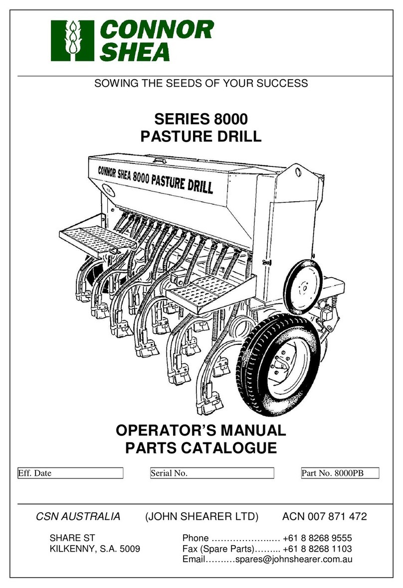 John Shearer CONNOR SHEA 8000 Series Operator's Manual / Parts Catalogue John Shearer CONNOR SHEA 8000 Series Operator's Manual / Parts Catalogue
