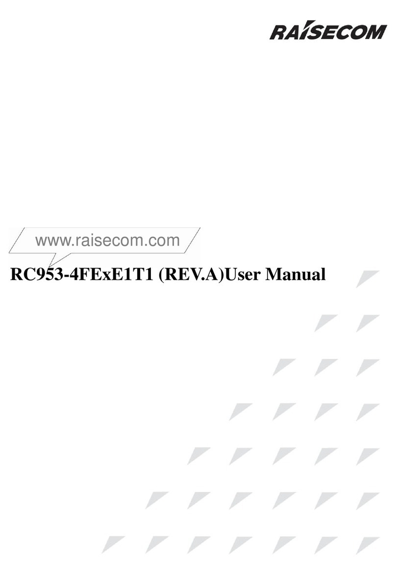 Raisecom RC953-4FE E1T1 Series user manual Raisecom RC953-4FE E1T1 Series user manual