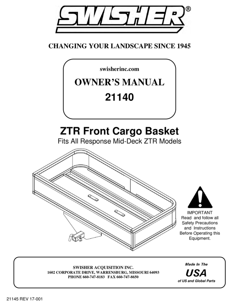 Swisher ZTR Front Cargo Basket owner's manual Swisher ZTR Front Cargo Basket owner's manual