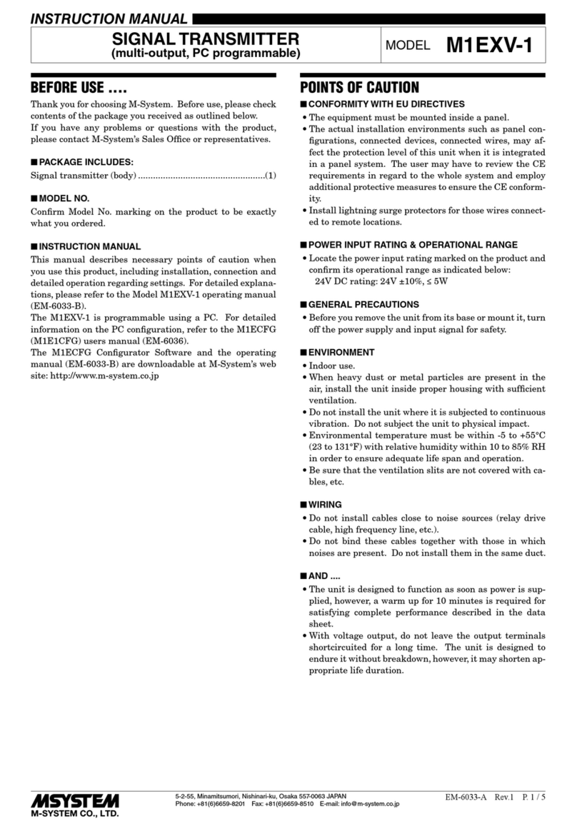 M-system M1EXV-1 User manual
