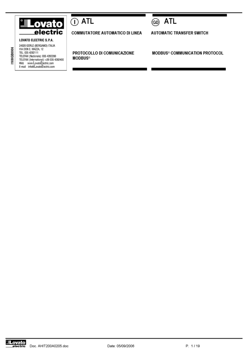 LOVATO ELECTRIC ATL manual
