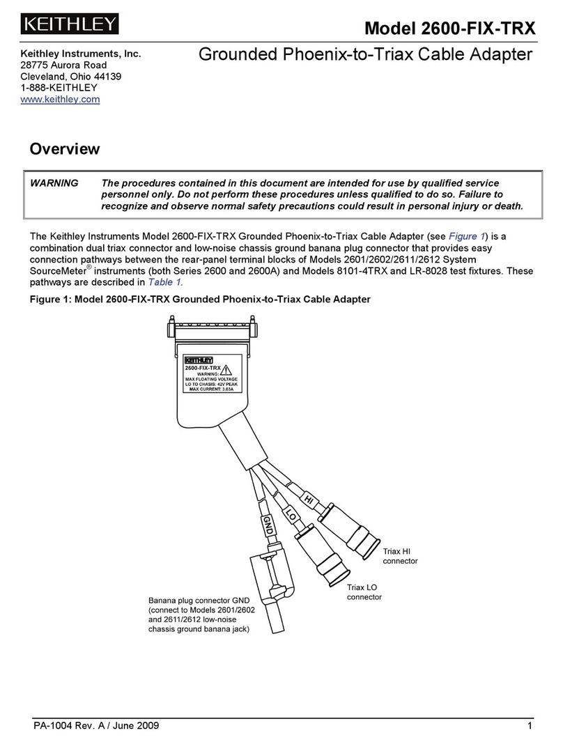 Keithley 2600-FIX-TRX manual