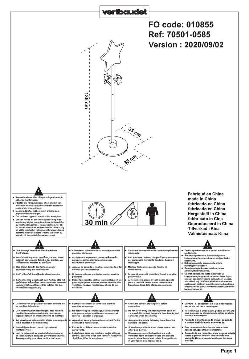 VERTBAUDET Sirius 010855 Assembly instructions
