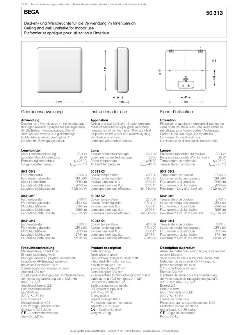BEGA 50 313 Instructions for use