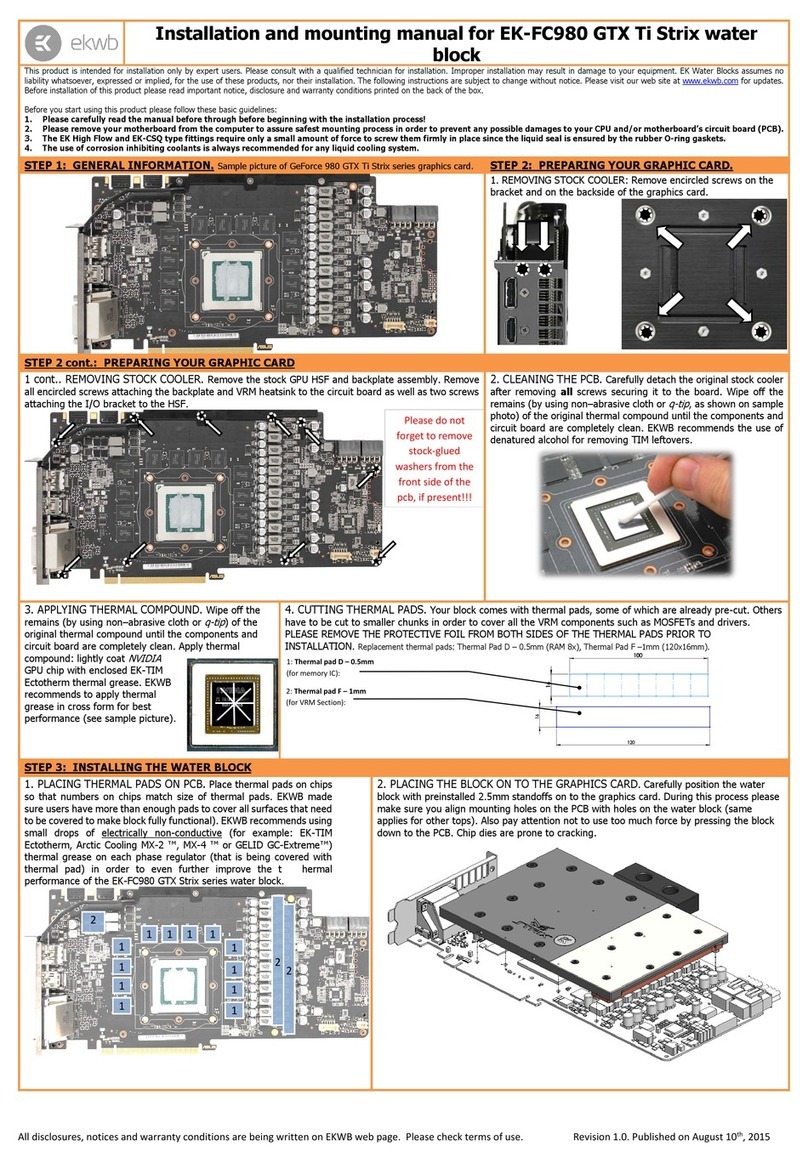 ekwb EK-FC980 GTX Ti Strix Manual