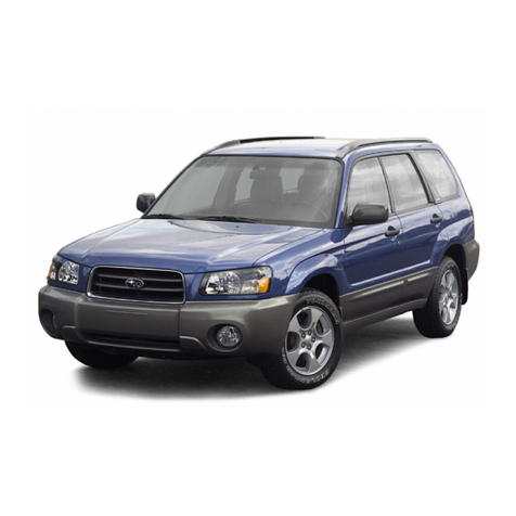 Subaru Forester 2.5X 2003 Installation and operation manual Subaru Forester 2.5X 2003 Installation and operation manual