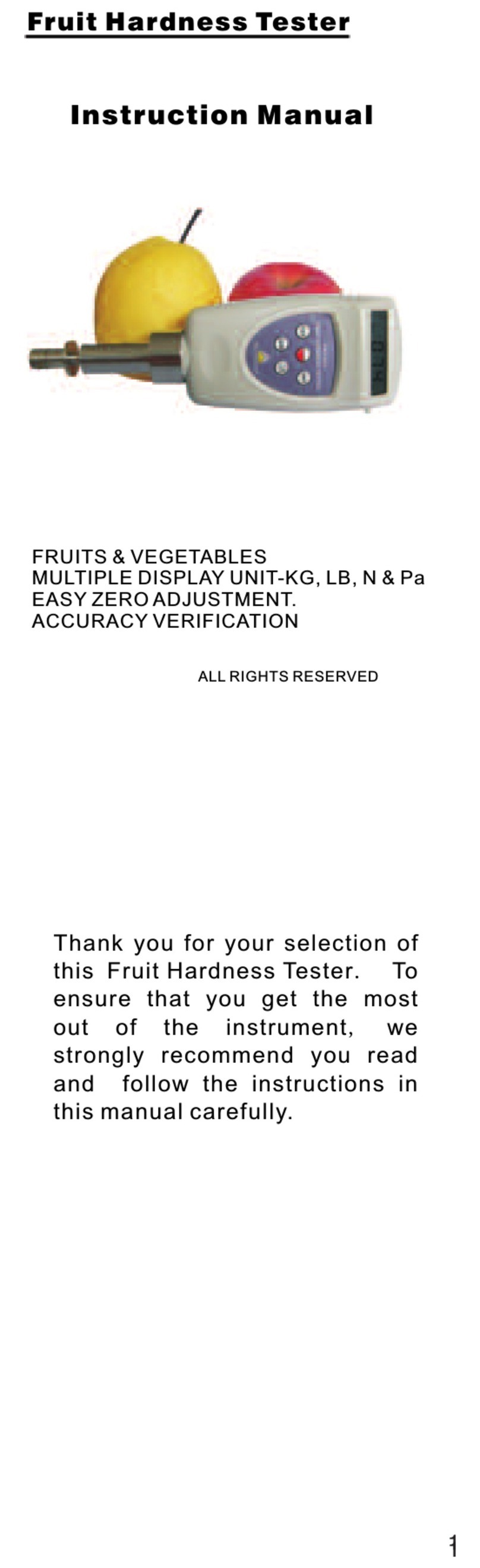General tools FHT803 instruction manual