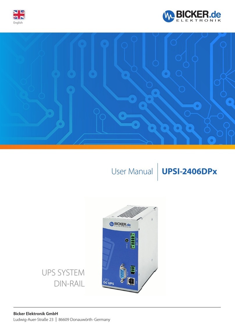 Bicker UPSI-2406DP Series user manual