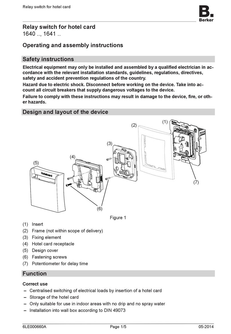 Berker 1640 Series User manual