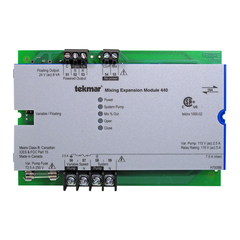 Tekmar Mixing Expansion Module 440 Wiring Brochure