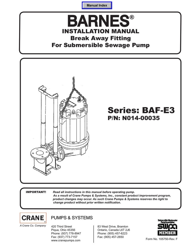 Crane BARNES BAF-E3 User manual