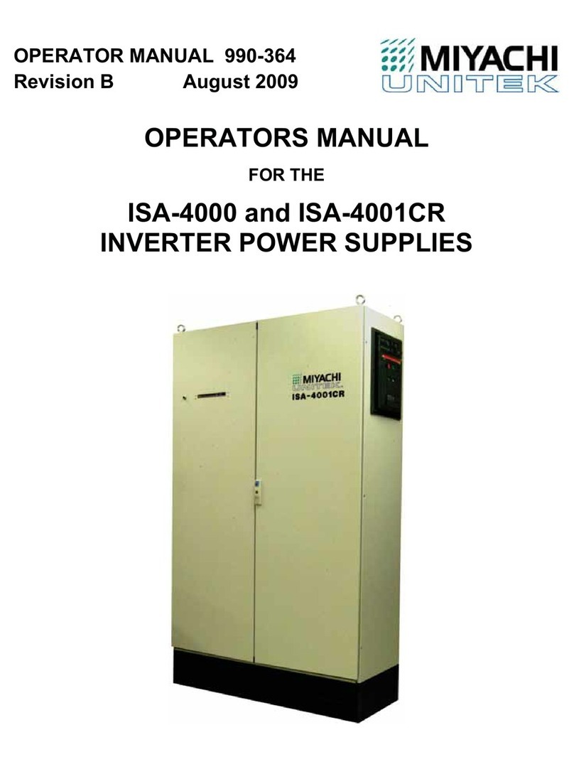 Miyachi Unitek ISA Series Operator's manual