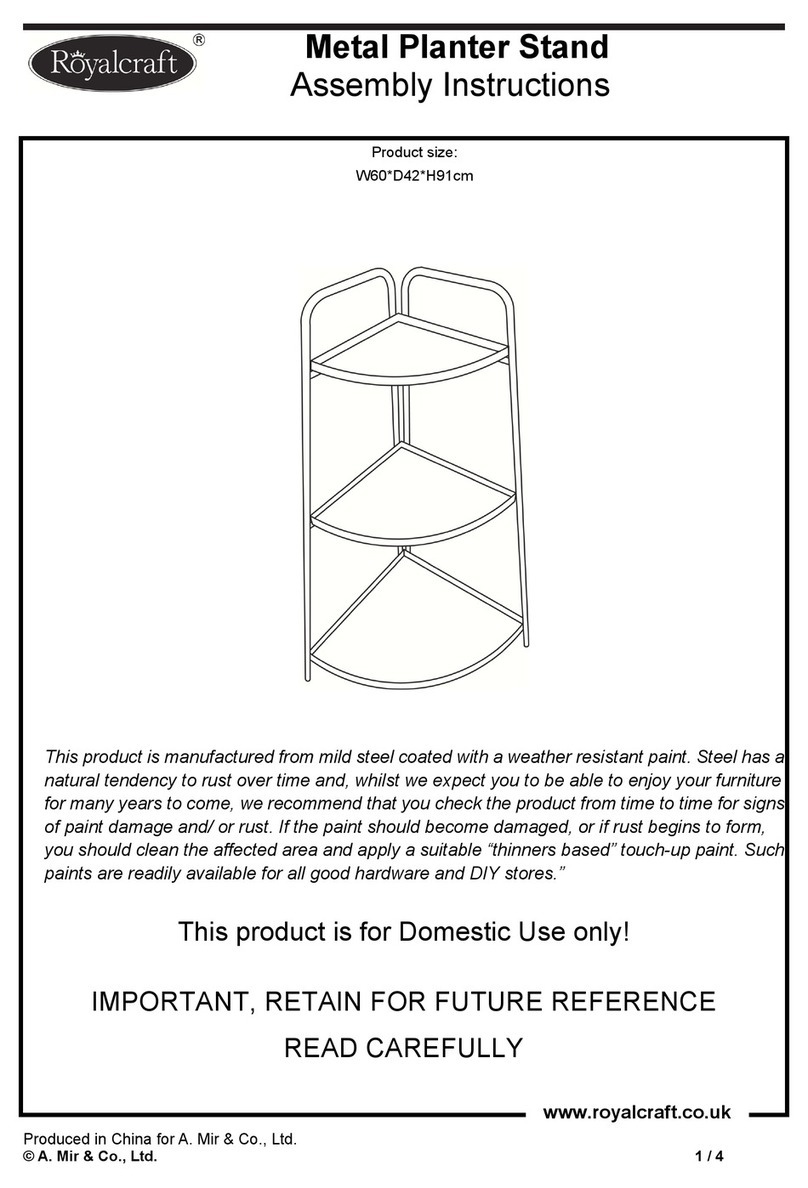 Royalcraft Metal Planter Stand User manual Royalcraft Metal Planter Stand User manual