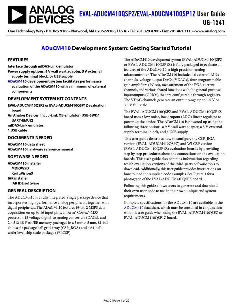 Analog Devices EVAL-ADUCM10QSPZ User manual