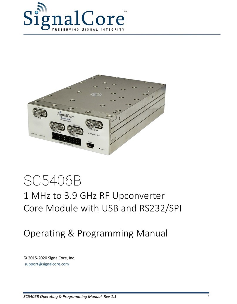 SIGNALCORE SC5406B Operating & programming manual