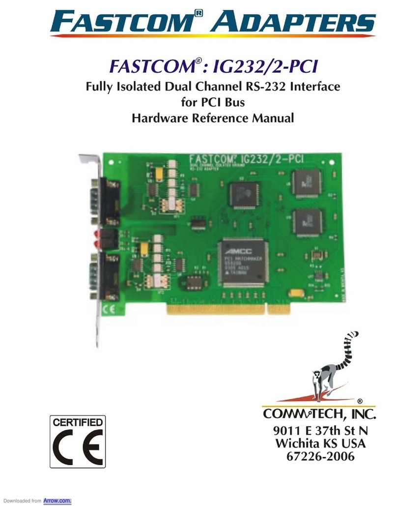 CommTech FASTCOM  IG232/2-PCI Quick user guide